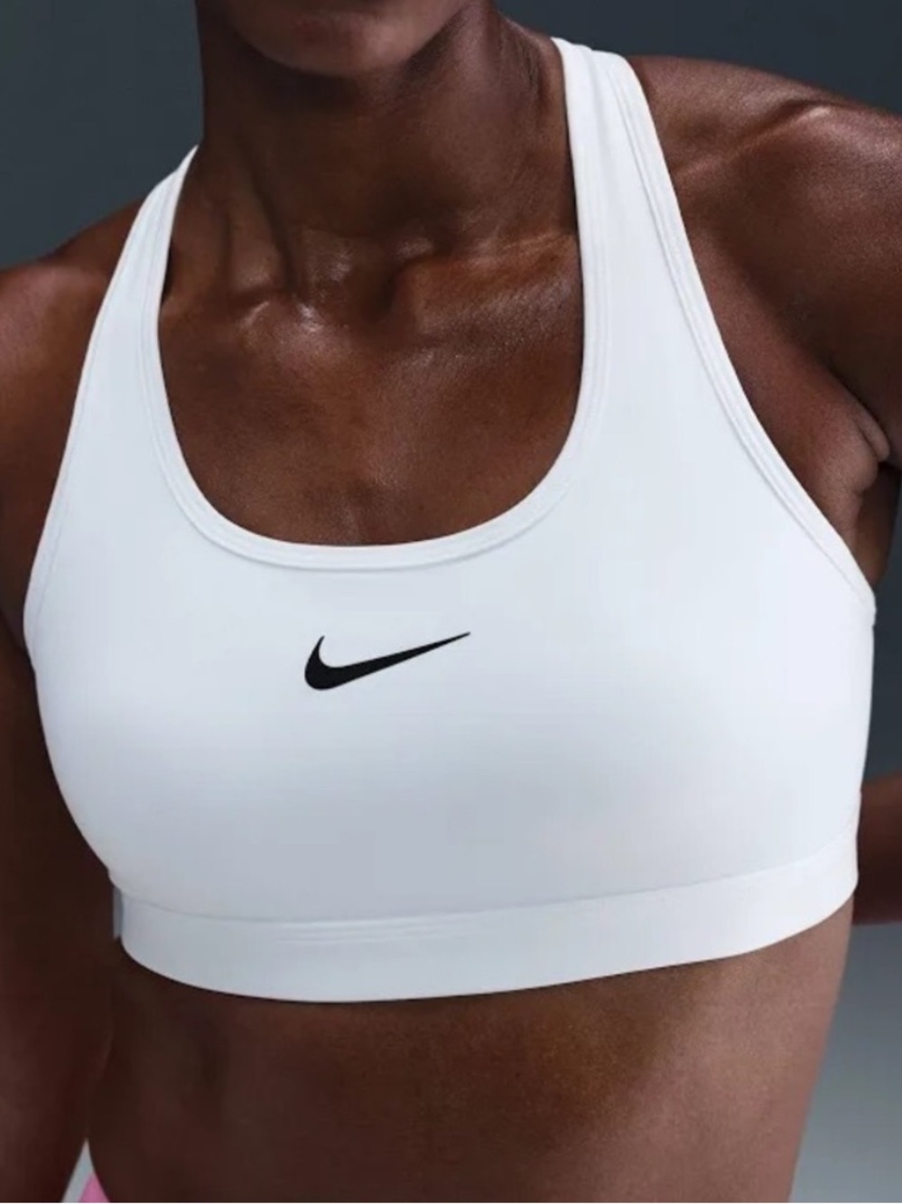 Nike - White Dri-FIT Sports Bra